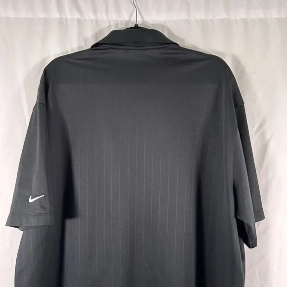 Nike Golf Cat Work Tools Polo Shirt Men's XXL Black Short Sleeve 1/4 Button - Picture 9 of 10